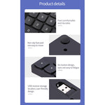 533 Tastiera digitale con ricarica wireless dal design ultrasottile 2.4G a 35 tasti