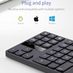 533 Tastiera digitale con ricarica wireless dal design ultrasottile 2.4G a 35 tasti
