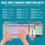 Set tastiera gaming cablata e mouse 6D 4800DPI RGB