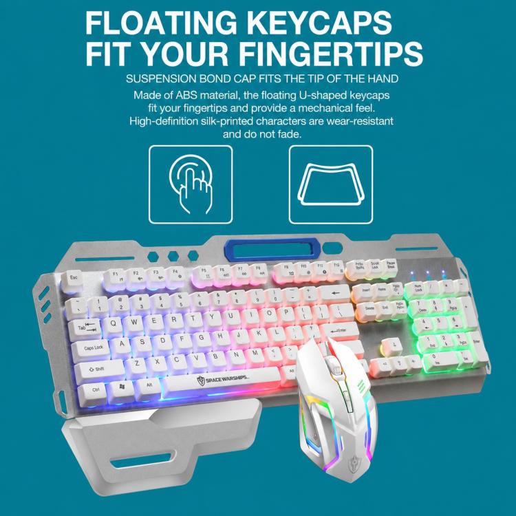 Set tastiera gaming cablata e mouse 6D 4800DPI RGB