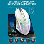 Set tastiera gaming cablata e mouse 6D 4800DPI RGB
