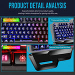 Set tastiera gaming cablata e mouse 6D 4800DPI RGB