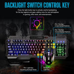 Set tastiera gaming cablata e mouse 6D 4800DPI RGB