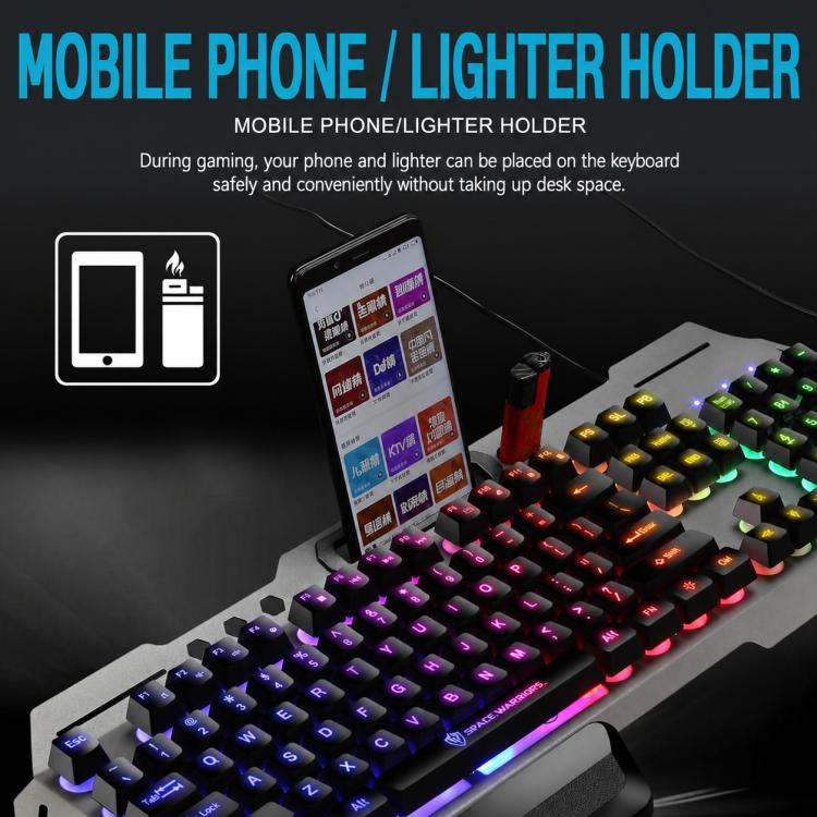 Set tastiera gaming cablata e mouse 6D 4800DPI RGB