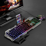 Set tastiera gaming cablata e mouse 6D 4800DPI trasparente