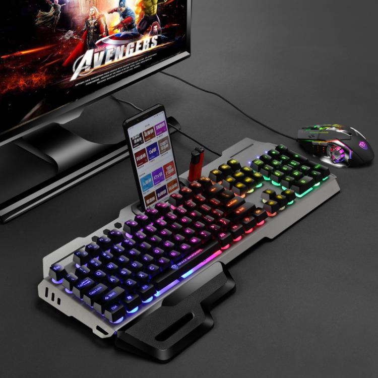 Set tastiera gaming cablata e mouse 6D 4800DPI trasparente