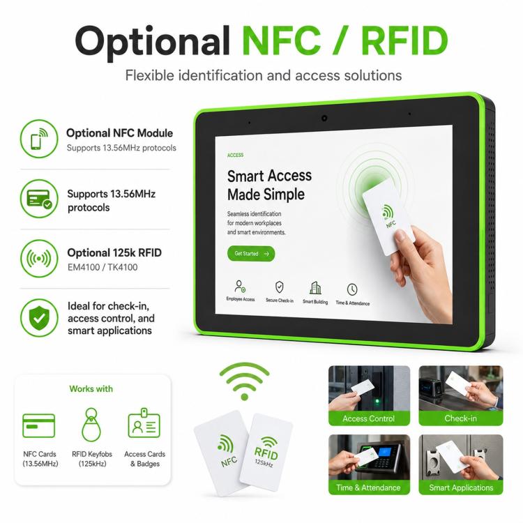 Schermo touch screen HD 8 pollici Android 14 con LED e RK3576S
