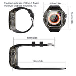 Orologio Red Pepper CD con cassa in metallo e cristalli, cinturino in acciaio integrato., For Apple Watch Ultra 3 / 2 / 1 49mm