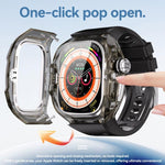 Orologio Red Pepper CD con cassa in metallo e cristalli, cinturino in acciaio integrato., For Apple Watch Ultra 3 / 2 / 1 49mm
