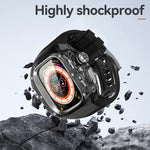 Orologio Red Pepper CD con cassa in metallo e cristalli, cinturino in acciaio integrato., For Apple Watch Ultra 3 / 2 / 1 49mm