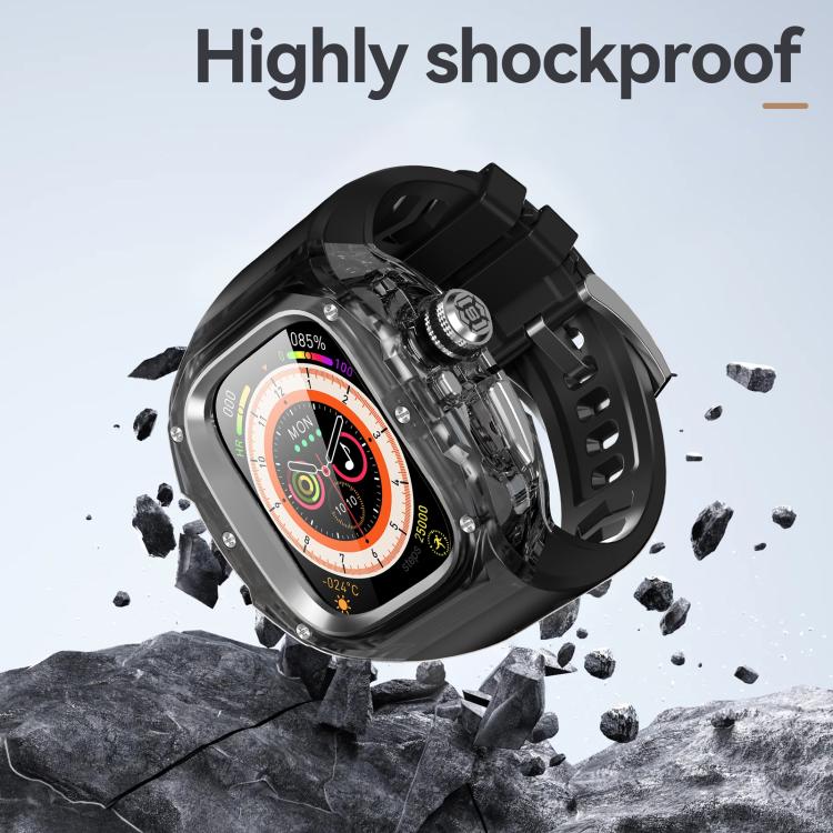 Orologio Red Pepper CD con cassa in metallo e cristalli, cinturino in acciaio integrato., For Apple Watch Ultra 3 / 2 / 1 49mm