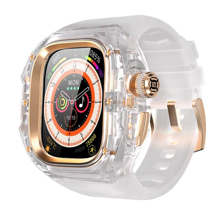 Orologio Red Pepper CD con cassa in metallo e cristalli, cinturino in acciaio integrato., For Apple Watch Ultra 3 / 2 / 1 49mm
