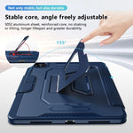 Custodia per tablet pieghevole a tre ante in ecopelle con scomparto per penna., For iPad Air 11 2026 / 2025 / 2024, For iPad 2025 / 2022