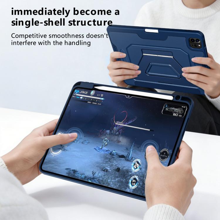 Custodia per tablet pieghevole a tre ante in ecopelle con scomparto per penna., For iPad Air 11 2026 / 2025 / 2024, For iPad 2025 / 2022
