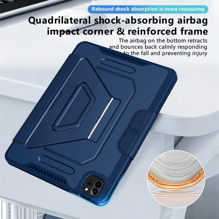 Custodia per tablet pieghevole a tre ante in ecopelle con scomparto per penna., For iPad Air 11 2026 / 2025 / 2024, For iPad 2025 / 2022