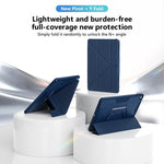 Custodia per tablet pieghevole a tre ante in ecopelle vegana con supporto girevole., For iPad 10.2 2021 / 2020 / 2019