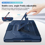 Custodia per tablet pieghevole a tre ante in ecopelle vegana con supporto girevole., For iPad 10.2 2021 / 2020 / 2019