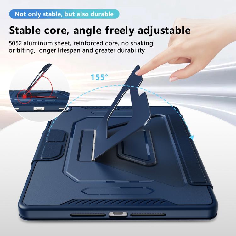 Custodia per tablet pieghevole a tre ante in ecopelle vegana con supporto girevole., For iPad 10.2 2021 / 2020 / 2019