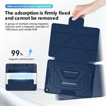Custodia per tablet pieghevole a tre ante in ecopelle vegana con supporto girevole., For iPad 10.2 2021 / 2020 / 2019