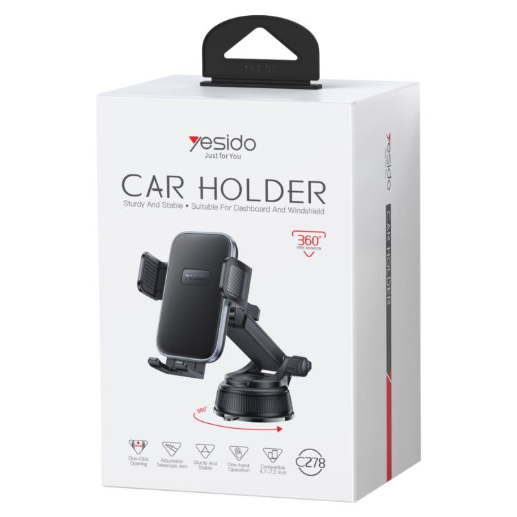 Supporto telefono auto Yesido C278 con ventosa