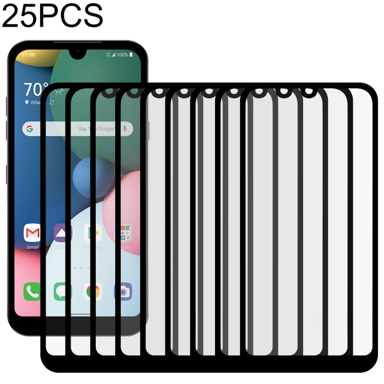 Pellicola in vetro temperato a schermo intero con colla intera da 25 pezzi, For LG Aristo 5 (25 PCS), For LG Aristo 5 Pro (25 PCS), For vivo iQOO U1x (25 PCS), For LG Fortune 3 (25 PCS), For LG G9 (25 PCS), For LG Harmony 4 (25 PCS)                    ...