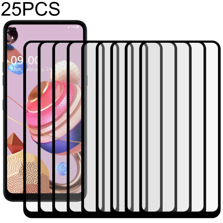 Pellicola in vetro temperato a schermo intero con colla intera da 25 pezzi, For LG Aristo 5 (25 PCS), For LG Aristo 5 Pro (25 PCS), For vivo iQOO U1x (25 PCS), For LG Fortune 3 (25 PCS), For LG G9 (25 PCS), For LG Harmony 4 (25 PCS)                    ...
