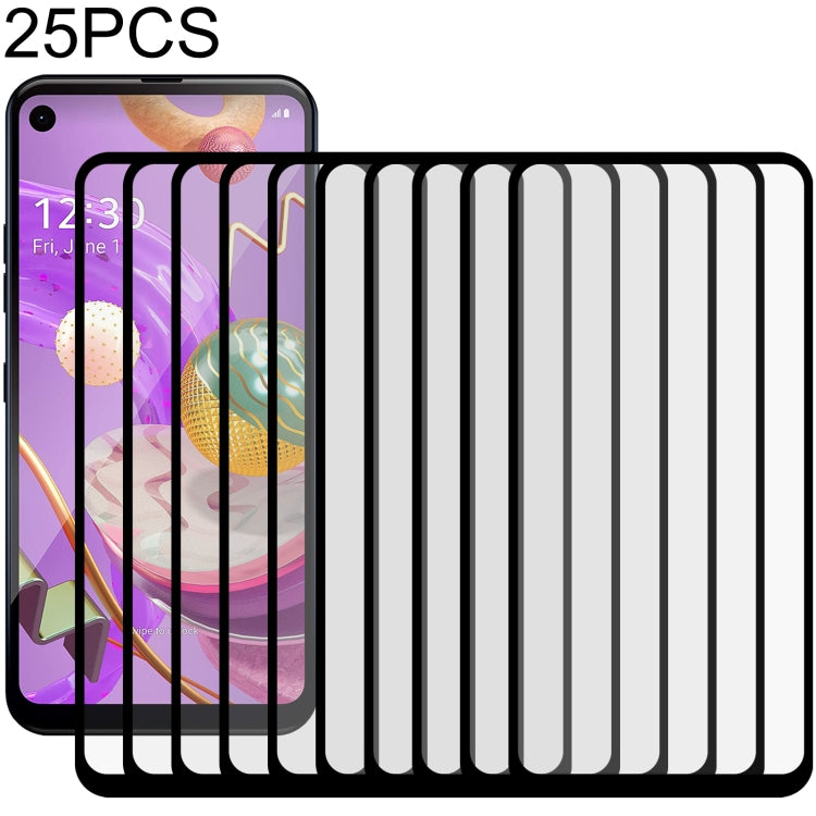 Pellicola in vetro temperato a schermo intero con colla intera da 25 pezzi, For LG Aristo 5 (25 PCS), For LG Aristo 5 Pro (25 PCS), For vivo iQOO U1x (25 PCS), For LG Fortune 3 (25 PCS), For LG G9 (25 PCS), For LG Harmony 4 (25 PCS)                    ...