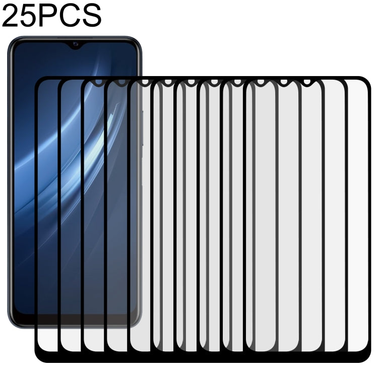 Pellicola in vetro temperato a schermo intero con colla intera da 25 pezzi, For LG Aristo 5 (25 PCS), For LG Aristo 5 Pro (25 PCS), For vivo iQOO U1x (25 PCS), For LG Fortune 3 (25 PCS), For LG G9 (25 PCS), For LG Harmony 4 (25 PCS)                    ...
