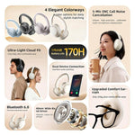 Cuffie wireless Bluetooth V10 con riduzione attiva del rumore, circumaurali.