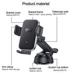 Supporto auto wireless Yesido C320 15W con ventosa
