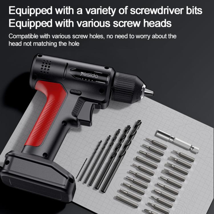 Set di avvitatore elettrico multifunzione Yesido EC36 per uso domestico, trapano elettrico, EC36