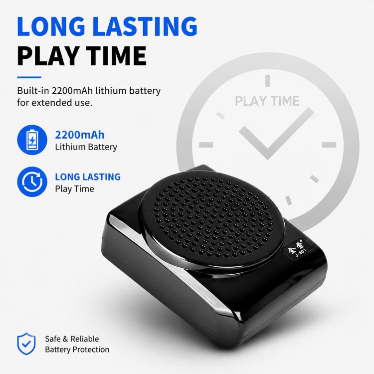 Microfono portatile da appendere alla vita J-801, amplificatore vocale per l'insegnamento.
