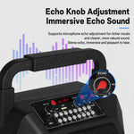 Altoparlante Bluetooth wireless portatile per esterni K6S con microfono alimentato da 2 batterie AA., with 2pcs Microphone