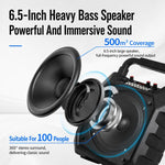 Altoparlante Bluetooth wireless portatile per esterni K6S con microfono alimentato da 2 batterie AA., with 2pcs Microphone