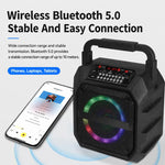 Altoparlante Bluetooth wireless portatile per esterni K6S con 2 microfoni ricaricabili, with 2pcs Rechargeable Microphones