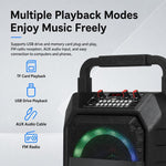 Altoparlante Bluetooth wireless portatile per esterni K6S con 2 microfoni ricaricabili, with 2pcs Rechargeable Microphones