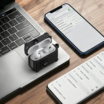 Custodia protettiva per auricolari con supporto pieghevole e texture in fibra di carbonio ispirata all'aquila., For AirPods Pro 3, For AirPods Pro 2