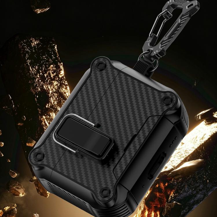 Custodia protettiva per auricolari con supporto pieghevole e texture in fibra di carbonio ispirata all'aquila., For AirPods Pro 3, For AirPods Pro 2