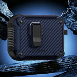 Custodia protettiva per auricolari con supporto pieghevole e texture in fibra di carbonio ispirata all'aquila., For AirPods Pro 3, For AirPods Pro 2