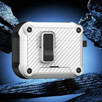 Custodia protettiva per auricolari con supporto pieghevole e texture in fibra di carbonio ispirata all'aquila., For AirPods Pro 3, For AirPods Pro 2