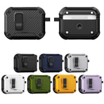 Custodia protettiva per auricolari con supporto pieghevole e texture in fibra di carbonio ispirata all'aquila., For AirPods Pro 3, For AirPods Pro 2