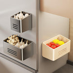 Cucina Frigorifero Scaffale magnetico senza foratura per riporre oggetti, 2pcs / Set, Large Box, Small Box