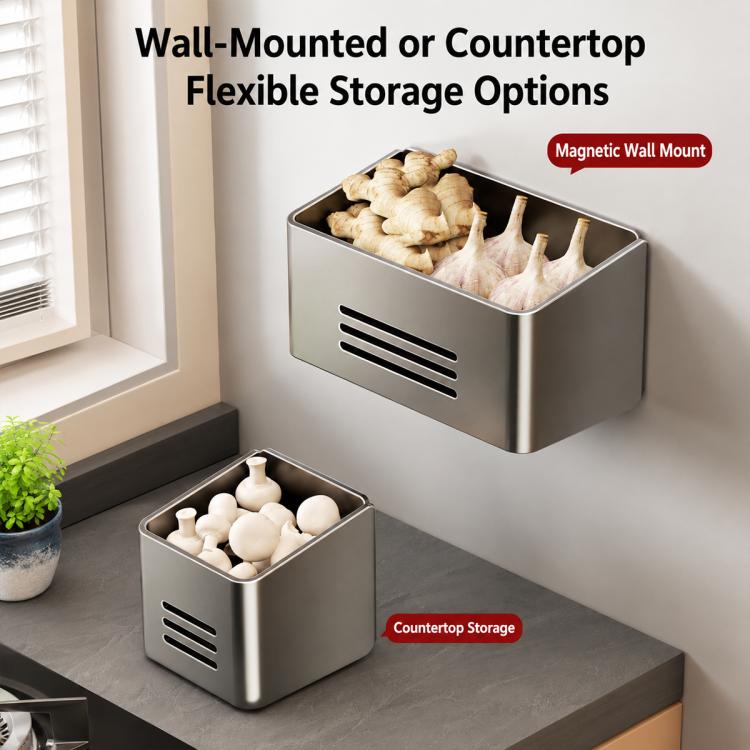Cucina Frigorifero Scaffale magnetico senza foratura per riporre oggetti, 2pcs / Set, Large Box, Small Box