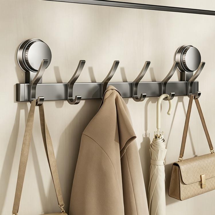 Porta senza foratura con ventose e ganci, scaffale portaoggetti, Upgraded Single Row 3-hook, Upgraded Single Row 4-hook, Upgraded Single Row 5-hook, Upgraded Single Row 6-hook, Upgraded Single Row 7-hook, Upgraded Single Row 8-hook                     ...