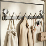 Porta senza foratura con ventose e ganci, scaffale portaoggetti, Upgraded Single Row 3-hook, Upgraded Single Row 4-hook, Upgraded Single Row 5-hook, Upgraded Single Row 6-hook, Upgraded Single Row 7-hook, Upgraded Single Row 8-hook                     ...