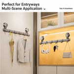 Porta senza foratura con ventose e ganci, scaffale portaoggetti, Upgraded Single Row 3-hook, Upgraded Single Row 4-hook, Upgraded Single Row 5-hook, Upgraded Single Row 6-hook, Upgraded Single Row 7-hook, Upgraded Single Row 8-hook                     ...