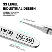 Pinzette a filo volante antimagnetiche ad alta durezza e alta precisione Luowei IS-40, IS-40