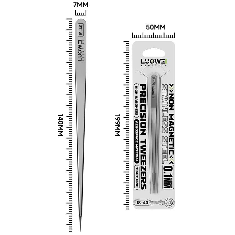 Pinzette antimagnetiche alta precisione Luowei IS-40