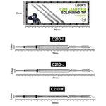 Punta per saldatore senza piombo Luowei serie LW-C210 per stazione saldante serie 210 / T26, LW-C210-I, LW-C210-J, LW-C210-K