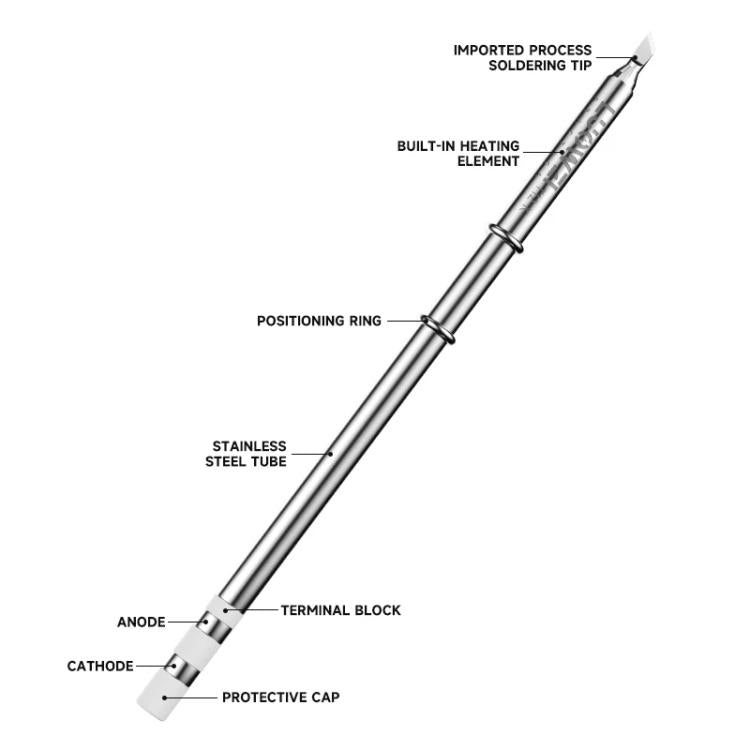 Punte per saldatore Luowei serie LW-T12 per stazione di saldatura T12, LW-T12-I, LW-T12-J, LW-T12-JS, LW-T12-K, LW-T12-SK, LW-T12-SSK